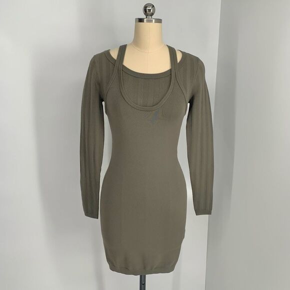 ALEXANDER WANG T green sweater dress xs - Picture 1 of 9
